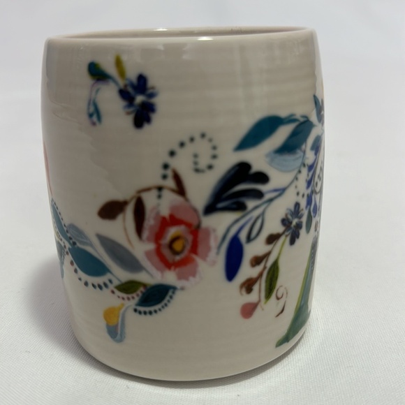 Anthropologie Starla Halfmann Petal Palette Coffee Cup Mug Initial Monogram A - Picture 4 of 7